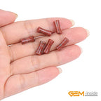 GEM-Inside 30Pcs 5x12mm Natural Red Flower Jasper Stone Plant Bamboo Knot Bone Charms Beads for Jewelry Making Power Energy Chakra Stone Beads - color: Red Flower Jasper
