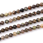6mm 60pcs DIY Natural Flower Agate Stone Beads Round Healing Crystal Gemstone Loose Beads for Jewelry Making Handmade Bracelet Necklace - color: Flower Agate, size: 6mm