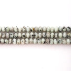 Faceted 4x6mm Natural Kiwi Jasper Stone Rondelle Spacer Gemstone Beads Loose Semi Gemstone Beads for Jewelry Making - color: Kiwi Jasper