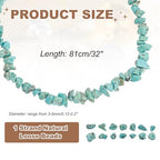 MECCANIXITY 310 Pcs Natural Drilled Turquoise Gemstone Chips Bulk 3mm to 5mm Dia. Irregular Tumbled Crystal Chip Beads for Jewelry Making Craft Supplies (Green Blue) - color: Turquoise, size: 3-5mm