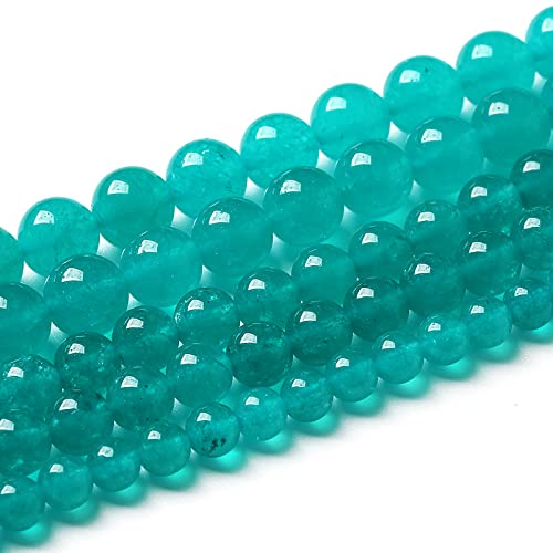 90PCS 4mm Natural Stone Beads Blue Amazonite Jade Stone Round Loose Beads for Jewelry Making DIY Bracelet Necklace 15 Inch(Amazonite Blue Jade, 4mm) - color: Amazonite Blue Jade, size: 4mm
