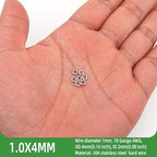 1000PCS 4mm 1mm Thickness 18 Gauge Stainless Steel Jump Rings, Unwelded Metal Round O Rings for Necklace Bracelet Keychain Chainmail Jewelry Making - size: 4mm OD-1.0mm Thick-18 Gauge