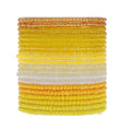 16-30Pcs Handmade Bohemian Colorful Crystal Seed Beads Stackable Adjustable Elastic Stretch Multilayerd Bracelets for Women Summer Vacation Beach Boho Bangle Jewelry - color: yellow