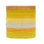 16-30Pcs Handmade Bohemian Colorful Crystal Seed Beads Stackable Adjustable Elastic Stretch Multilayerd Bracelets for Women Summer Vacation Beach Boho Bangle Jewelry - color: yellow