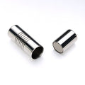 Inner Hole Size 2mm Magnetic Clasp Magnetic Closure Cylinder Shell for Leather Cord 5 Sets - size: Inner Hole Size:2mm