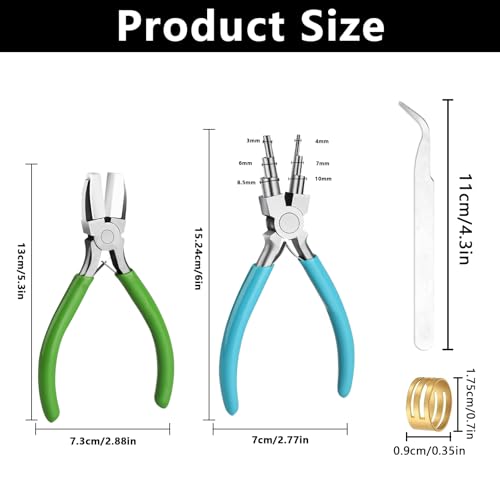 2 Pieces 6 in 1 Jewelry Pliers Jewelry Making Tool Bail Making Pliers bending Wire Bending for Beading Looping Shaping Wire DIY Crafts,Jewelry Makings Looping Crafts - style: 2pcs - 6 In 1 Wire Looping Pliers