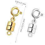 20 Pcs Magnetic Bracelet Necklace Clasps Extenders Adjustable Chain Connectors for Necklaces & Bracelets in Gold & Silver Secure Closures for Jewelry Extensions