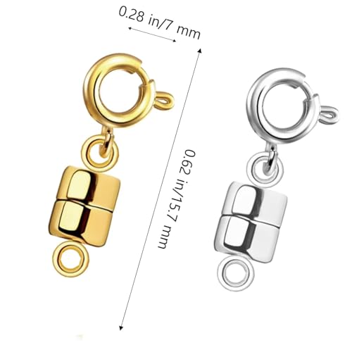 20 Pcs Magnetic Bracelet Necklace Clasps Extenders Adjustable Chain Connectors for Necklaces & Bracelets in Gold & Silver Secure Closures for Jewelry Extensions