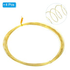 PATIKIL Half Hard Brass Wire, 4Pcs 26Gauge/0.4mm Diameter 10m/32.8ft Pure Craft Wire for Jewelry Making Beading Garden Plants - size: 26Gauge/0.4mm