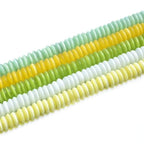 120pcs 3x8mm Mixed Colors Cat's Eye Disk Stone Loose Spacer Gemstone Beads Semi-Precious Craft Supplies for DIY Jewelry Making - color: Disk3x8mm Mixed Colors