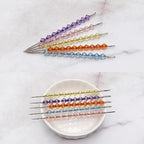 INSPIRELLE 2400 Pieces 6mm Bicone Beads 30 Colors Faceted Acrylic Beads Plastic Spacers Beads for Jewelry Making and Crafting - color: Bicone Beads (2400 pieces)