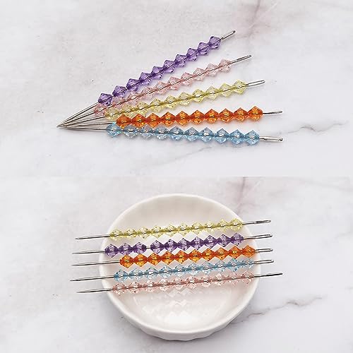INSPIRELLE 2400 Pieces 6mm Bicone Beads 30 Colors Faceted Acrylic Beads Plastic Spacers Beads for Jewelry Making and Crafting - color: Bicone Beads (2400 pieces)