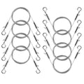 Adjustable Picture Hanging Wire, Upgrade Mirror Frame Hanging Kit, 6.6FT Heavy Duty Stainless Steel Wire Rope, Supports Up to 100lbs (Silver, 8PC-6.6FT) - size: 8PC-6.6FT