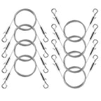 Adjustable Picture Hanging Wire, Upgrade Mirror Frame Hanging Kit, 6.6FT Heavy Duty Stainless Steel Wire Rope, Supports Up to 100lbs (Silver, 8PC-6.6FT) - size: 8PC-6.6FT
