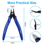 Ainiv Wire Cutters, Spring-loaded Side Cutters Flush Cutters, Diagonal Cutters Precision Side Cutters, Diagonal Cutting Pliers in CRV Steel, Heavy Duty Cutting Pliers for Electrical, Homes - color: Wire Cutter-1pcs, size: 1pc
