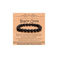 Natural Healing Gemstone Bracelet Handmade Yoga Stretch Elastic Bracelet Stress Relief Crystal Jewelry for Men and Women - color: Black Onyx (Positive Energy), size: 8mm