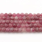 Song Xi 180pcs 2mm Natural Pink Tourmaline Gemstone Beads Faceted Round Loose Stone Beads for Jewelry Making (1 Strand) - color: Pink Tourmaline, size: 1.9-2.4mm