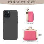 Zivyes Mini Jewelry Box Travel Small Coin Purse Organizer Case Genuine Leather Tiny Size (Hot Pink) - color: Hot Pink-Tiny