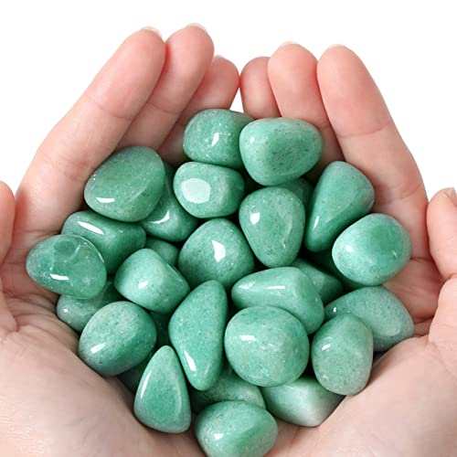 MAIBAOTA Green Aventurine Crystals Natural Healing Crystals Bulk Polished Tumbled Crystals Stones Rocks Energy Balance Crystal Gemstones Vase Filler Decorative Stones Reiki Witch Quartz Crstal - color: Green-aventurine Crystal, size: 100 g