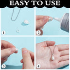 16Pcs 925 Sterling Silver Screw Eye Peg Bails Cup Pearl Peg Bails Eyelet Hooks Eye Screws Connectors for Jewelry Making Adult DIY Half Drilled Beads Craft 9x6x1mm