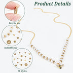 PH PandaHall 540pcs Antique Golden Spacer Beads, 18 Styles Tibetan Alloy Jewelry Beads Metal Spacers Charms for Bracelet Necklace Jewelry Making Supplies - color: 18 Styles Antique Golden - 540pcs