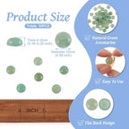 Fashewelry 50Pcs Natural Green Aventurine Cabochon Stone Half Round Beads 10mm Tiny Flat Back Gemstone Chakra Healing Crystal Cover Cabs for Jewelry Making - color: 8-Green Aventurine, size: 10x4~5mm