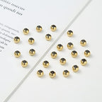 60 Pcs Gold Plated Stainless Steel Round Spacer Beads 3.5mm Hole, Seamless Loose Beads for DIY Bracelet Necklace Jewelry Making Findings 6mm - color: gold, size: 6*3.5mm