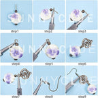 SUNNYCLUE 1 Box DIY 10 Pairs Porcelain Earring Making Starter Kit with Porcelain Beads, Spacer Bead, Earring Hooks Jewelry Arts Craft Supplies Findings for Beginners Women Gift, Instruction