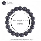 Handmade 8mm Beaded Bracelets For Men Protection Bracelet For Women Chakra Feng Shui Stretchy Handmade Lucky Money Stretchy Crystal Bracelets Best Gifts - color: Lava 3PCS