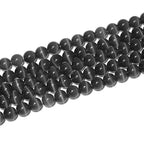 100pcs Black Cat Eye Beads 8mm Round Semi Precious Stone Hole Size 1mm DIY Charm Spacer Beading Smooth Gemstone Loose Beads for Jewelry Making Bracelets Necklaces Earrings Crafting - color: Black