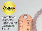 Rose Quartz Bracelet - 8mm Healing Crystal for Love, Unisex - color: 02: Rose Quartz, style: A: 6-6.4 inches