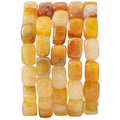 Natural Large Yellow Jade Cube Stone Beads 8x11mm 38cm/str Loose Semi Gemstone Stone Square Beads for Making Bracelets Necklace - color: Yellow Jade