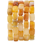Natural Large Yellow Jade Cube Stone Beads 8x11mm 38cm/str Loose Semi Gemstone Stone Square Beads for Making Bracelets Necklace - color: Yellow Jade