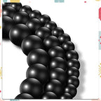 Ecally 300 Pieces Black Matte Onyx Beads Natural Black Agate Round Frosted Onyx Gemstone Loose Beads for Bracelet Necklace Jewelry DIY Making(6mm/ 8mm/ 10mm) - size: 6mm/ 8mm/ 10mm