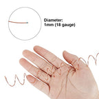 18 Gauge Aluminum Wire - 165ft 1mm Bendable Craft Wire for Jewelry, Sculpting, Modelling & More (Copper) - color: Copper