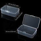 Jetec 6 Pieces Mini Plastic Clear Beads Storage Containers Box for Collecting Small Items, Beads, Jewelry, Business Cards, Game Pieces, Crafts (3.3 x 2.1 x 1 Inch) - size: 3.3 X 2.1 X 1 Inch