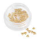 BEADIA 14K Gold Plated Triangle Spacer Beads 3x3mm 50pcs for Jewelry Making Findings Non Tarnish - color: 14K Gold, size: 3x3mm Triangle