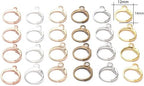 20 Pieces Surgical-Grade Stainless Steel Lever Earring Hooks - Open Loop Findings with 14×12mm Hoop Bases for DIY Jewelry Making Supplies (Silver) - color: Silver