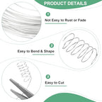 M METERXITY 2Roll 0.4mm Jewelry Wire, 26 Gauge 328FT Craft Wire Copper Beading Wire for Jewelry Making/Planting/Weaving/DIY Crafting, Soft Metal Wires [100M, Silver] - color: Silver, size: 26 Gauge 328FT