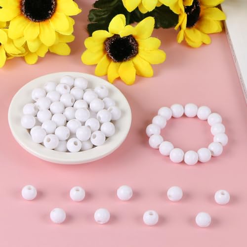 100pcs Golf Ball Beads with 5.5 Yard Elastic Rope,Acrylic Sports Beads DIY Spacer Bead for Necklace Bracelet Keychains Handmade Jewelry Making Accessories Craft Supplies,12mm (Golf) - color: Golf