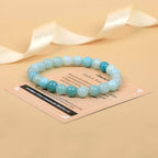AD Beads Handmade Gemstone Stretch Elastic Bracelet Crystal Healing Reiki Nature's Beauty and Spiritual Essence Unisex - color: Amazonite (Unlock Your True Self), size: 6mm