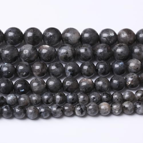 Black Glitter Stone Beads for Jewelry Making DIY Bracelet Necklace Jewelry Making 1 Strand 15.5inch 60PCS 6MM - color: Black Glitter, size: 6MM