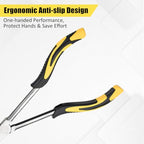Premium Long Needle Nose Pliers-11’’, Paper Clamp Precision, High Carbon Steel, Soft Grip with Wire Cutter, Long Nose Cutting Pliers for Home, Fishing, Jewelry, Crafts,2pcs - style: Two-11in