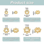 UNICRAFTALE 80pcs 3/4/5/6/8mm Stainless Steel Spacer Beads Metal Flower Shape Spacer Caps Half Round Bead Caps for Bracelet Jewelry Making - size: 3-6mm