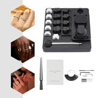 FLYHERO Portable Ring Bender Tool, Jewelry Ring Bending Machine Multi-Functional Rings Bending Maker Kit Jewelry Making Repair Tools for DIY Rings Metals (Black) - color: Black