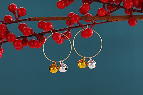YAKRUNA 14k Genuine Gold Plated Wine Glass Charm Rings, 12PCS Earring Beading Hoops Hooks for Jewelry Making, Hypoallergenic Thin Ear Wires for DIY 30mm(1.2") - color: gold earring 5