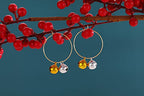 YAKRUNA 14k Genuine Gold Plated Wine Glass Charm Rings, 12PCS Earring Beading Hoops Hooks for Jewelry Making, Hypoallergenic Thin Ear Wires for DIY 30mm(1.2") - color: gold earring 5