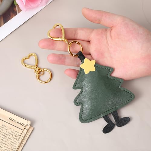 2 Pcs Double Opening Keychain Clip, Heart Spring Snap Hooks Zinc Alloy Swivel Lobster Clasp with Key Ring Spring Snap Hook Purse Clip for Jewelry Lanyard DIY Crafts Purse Making Camping Travel (Gold)