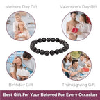 Crystal Vibe 8mm Beaded Bracelets For Women Men - Healing Crystal Bracelet - Adjustable Size - color: shungite