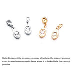 Built-in Safety Locking Magnetic Jewelry Clasp for Necklace and Bracelet Light Small Extender Lobster Clasps Pineapple Texture Metallic Finishes Glod and Silver - color: Pineapple Gold and Silver